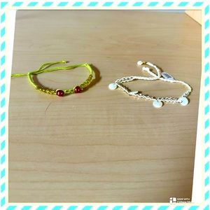 2 String and bead bracelets